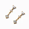 C LUXE by Claire's 18kt Gold Plated Cubic Zirconia Opal Pearl Micro Drop Earrings