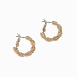 C LUXE by Claire's 20mm Braided Twist Hoop Earrings