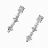 C LUXE by Claire's Sterling Silver Cubic Zirconia Stacked Stone Drop Earrings