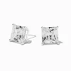 C LUXE by Claire's Sterling Silver Cubic Zirconia 8mm Square Stud Earrings