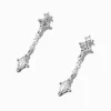 C LUXE by Claire's Sterling Silver Cubic Zirconia Micro Marquise Linear Drop Earrings