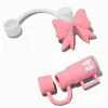 Caches pour pailles, tasse et nœud rose - Lot de 2