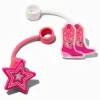 Capuchons pour pailles botte de cowgirl disco et étoile - Lot de 2