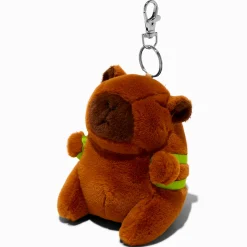 Capybara Strawberry Backpack Plush Keyring