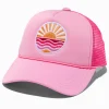 Casquette camionneur rose lever de soleil