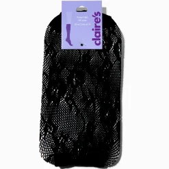 Chaussettes montantes détails en dentelle noires