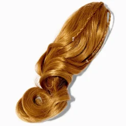 Cheveux synthétiques tressés blond caramel avec pince à cheveux intégrée