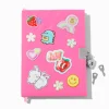 Chibi Patches Pink Plush Lock Diary