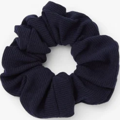 Chouchou côtelé de taille moyenne - Bleu marine