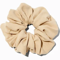 Chouchou géant daim synthétique couleur ivoire