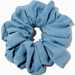 Chouchou géant en daim synthétique denim batiste