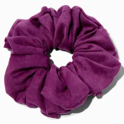 Chouchou géant en daim synthétique orchidées violet