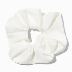 Chouchou satiné blanc