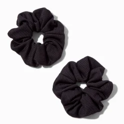 Chouchous côtelés noirs - Lot de 2