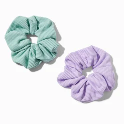 Chouchous côtelés violets et verts - Lot de 2