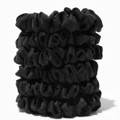 Chouchous fins soyeux noirs - Lot de 6