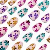 Chrome Floral Short Almond Vegan Faux Nail Set - 24 Pack