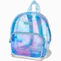 Claire's Club Blue & Purple Clear Small Backpack
