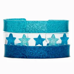 Claire's Club Blue Star Bangle Bracelets - 3 Pack