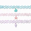 Claire's Club Pastel Beach Tattoo Choker Necklaces - 3 Pack