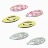 Claire's Club Pastel Flower Print Snap Hair Clips - 6 Pack