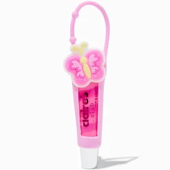 Claire's Club Pink Butterfly Lip Gloss Tube
