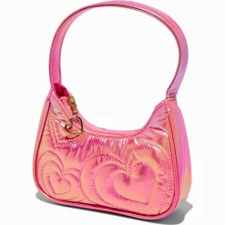 Claire's Club Pink Puffy Heart Shoulder Bag