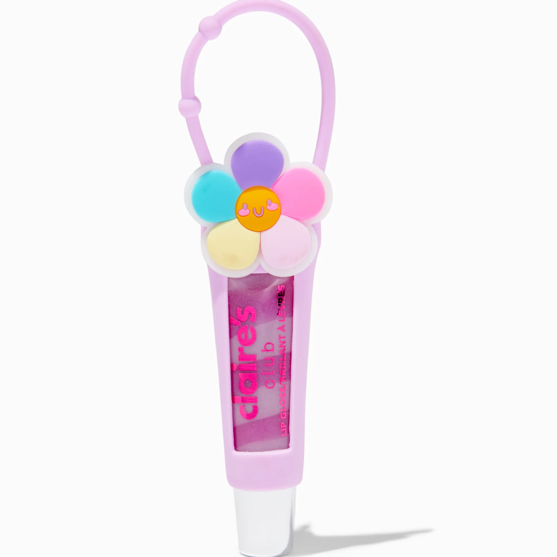 Claire's Club Purple Flower Lip Gloss Tube