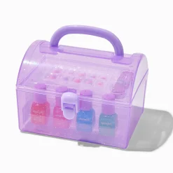 Claire's Club Purple Nail Kit Treasure Chest
