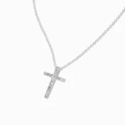 Claire's Club Special Occasion Silver-tone Cross Pendant Necklace