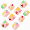 Claire's Club Summer Fruit Press On Vegan Faux Nail Set - 10 Pack