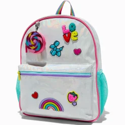 Claire's Club White Holographic Candy Dome Backpack