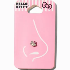 Clou de nez 1,2 mm visage décoré en acier inoxydable Hello Kitty®