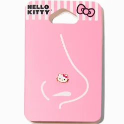 Clou de nez 0,8 mm visage émaillé acier inoxydable couleur dorée Hello Kitty®