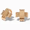 Clous d’oreilles à clip croisillons couleur dorée