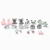 Clous d’oreilles animaux adorables - Lot de 10
