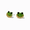 Clous d’oreilles grenouille avec strass couleur argentée C LUXE by Claire’s