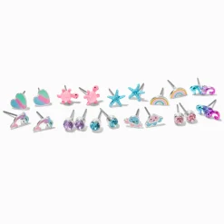Clous d’oreilles plage et vie aquatique - Lot de 10
