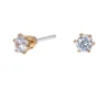 Clous d’oreilles ronds 3 mm en zircon cubique couleur dorée jaune C LUXE by Claire's