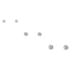 Clous d'oreille en zircon cubique effet dégradé en argent