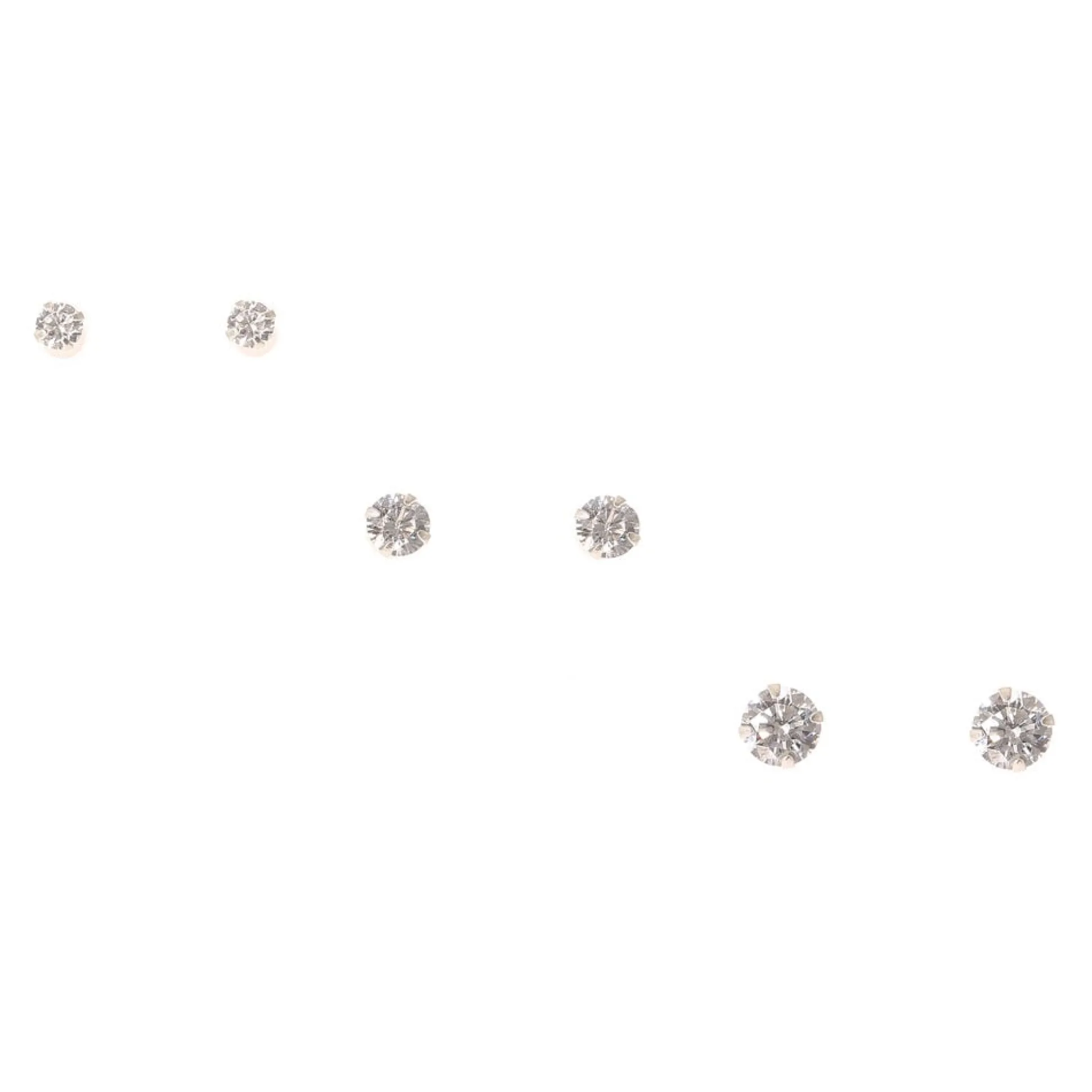 Clous d'oreille en zircon cubique effet dégradé en argent