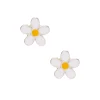 Clous d'oreille marguerite - Blanc