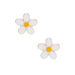 Clous d'oreille marguerite - Blanc