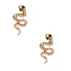 Clous d'oreille serpent avec strass couleur doré