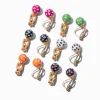 Clous d'oreilles à clip boule imprimé étoilés - Lot de 6