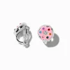 Clous d'oreilles à clip donut strass