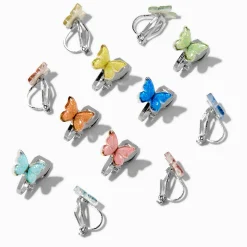 Clous d'oreilles à clip papillon - Lot de 6