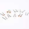 Clous d'oreilles boules en strass de tailles graduelles en métaux mixtes - Lot de 9