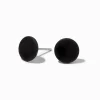 Clous d'oreilles boutons noirs