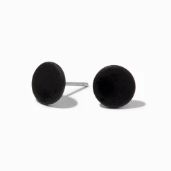Clous d'oreilles boutons noirs